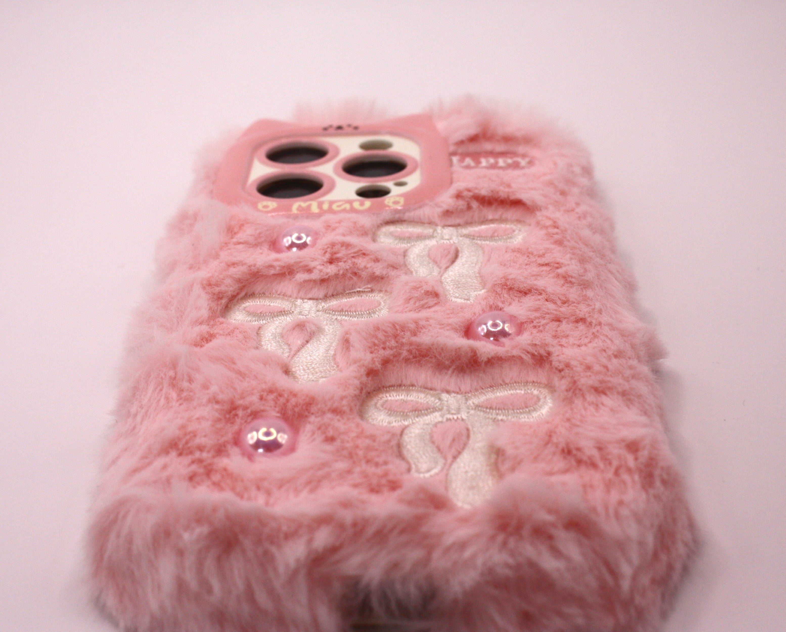 Fluffy Plush TPU Cover Med Sløjfer