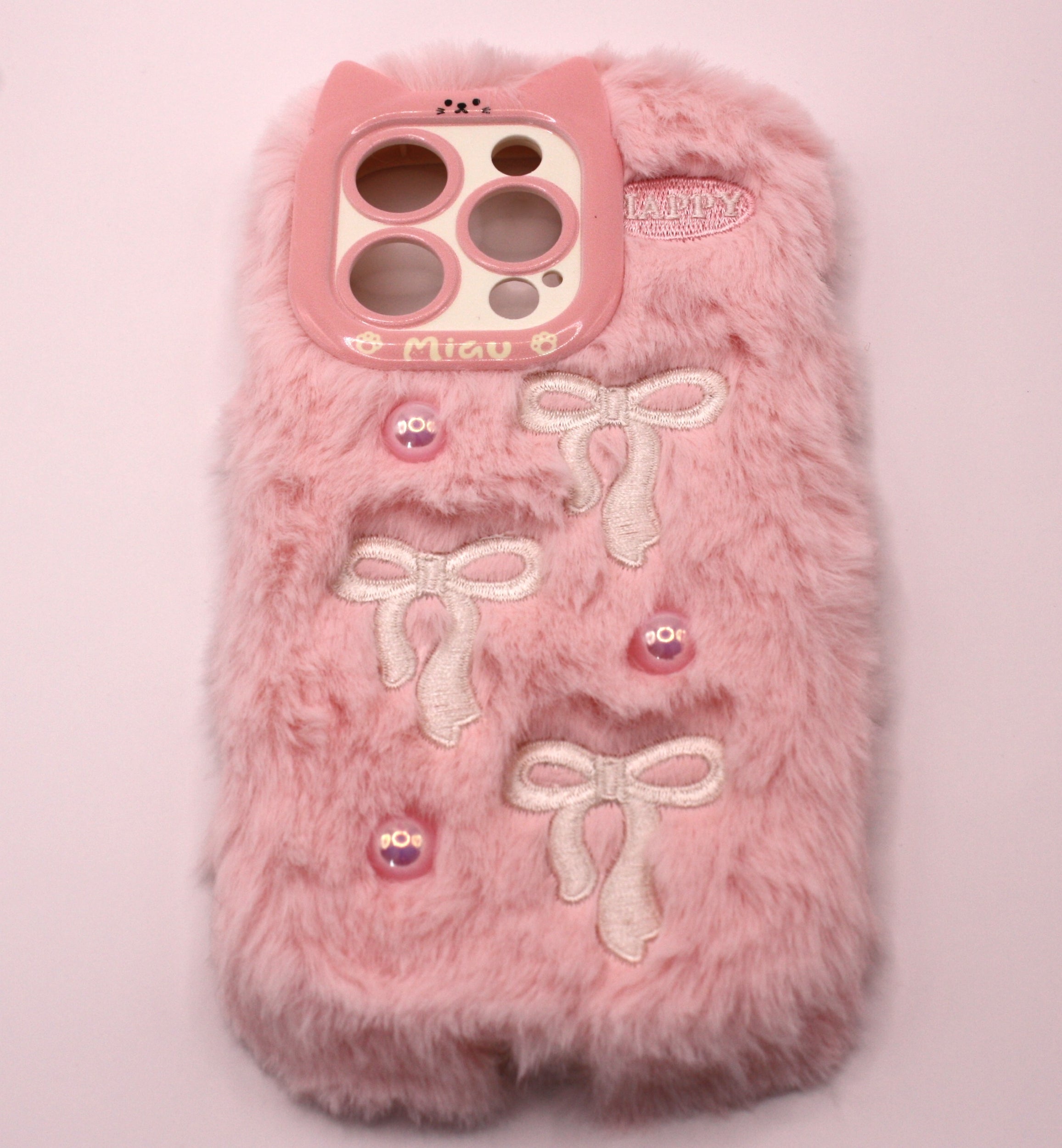 Fluffy Plush TPU Cover Med Sløjfer