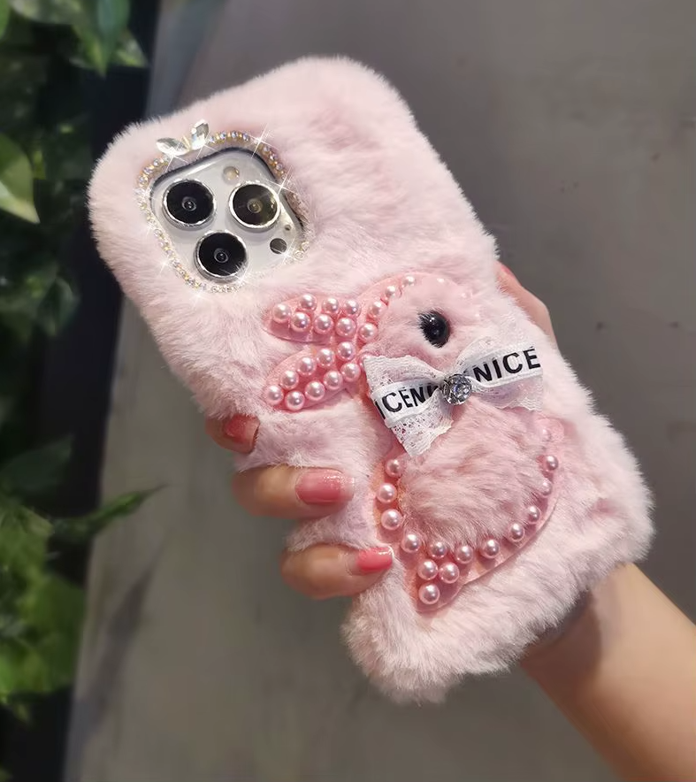 Fluffy Rabbit 3D Cartoon TPU Cover